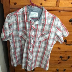Men’s plaid collar shirt XL